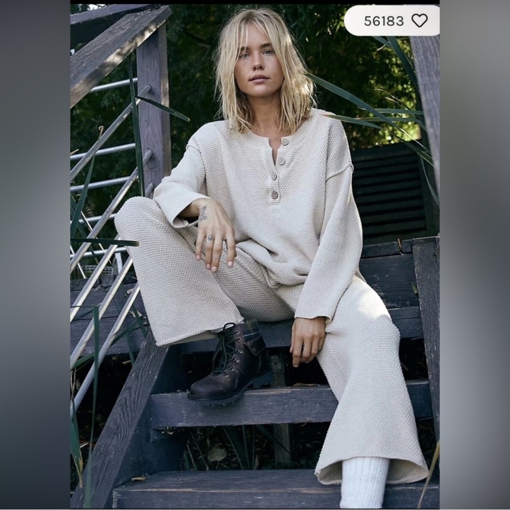 FREE PEOPLE BEACH HAILEE SWEATER SET - BOTTOMS ONLY 🧸 - Picture 2 of 7